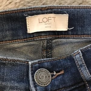 Brand: LOFT outlet, Size: petite 0, Color: dark blue jeans